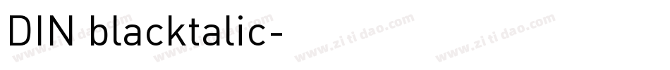 DIN blacktalic字体转换